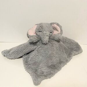 Just Born Elephant Baby Lovey Gray Plush Pink Stuffed Animal Toy Soft Cuddle